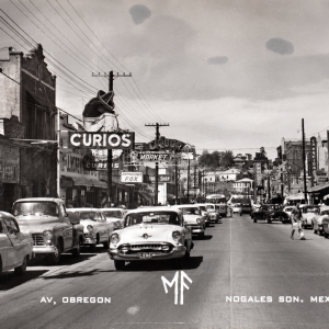 Vista histórica de la avenida Obregón en Nogales, Sonora
